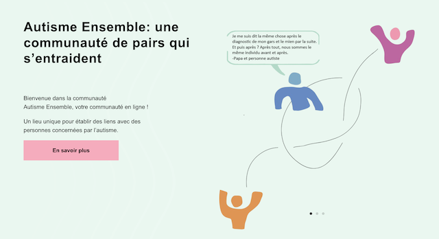 Entre nous : plateforme de soutien sociale en ligne pour les parents d’enfants autistes
