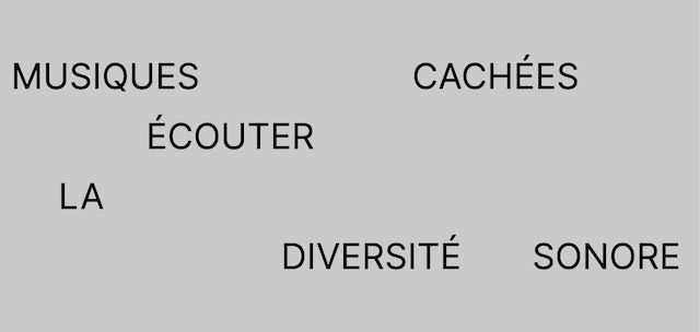 Musiques cachées : écouter la diversité sonore